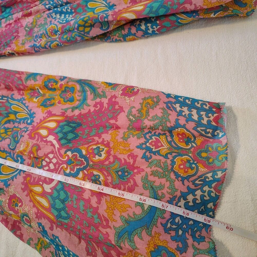 Love The Label Paisley Wide Leg Jumpsuit S Anthropologie Tie Front NWT Ruffle - Picture 10 of 10